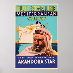 Affiche de croisière du navire Arandora Star Vinta