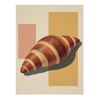 Affiche de croissant vintage – Art mural de boulan