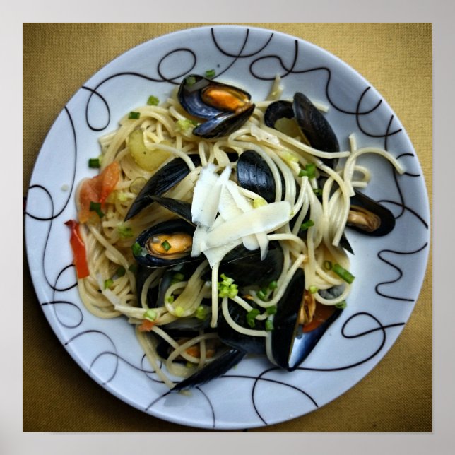 Affiche de cuisine Clam Pasta (Devant)