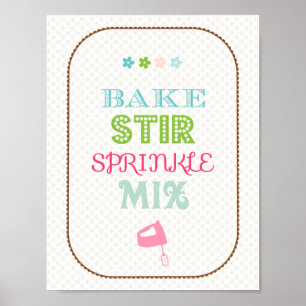 Affiche de cuisine de cuisson