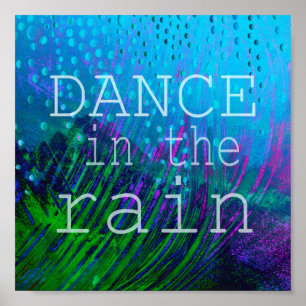 affiche de danse sous la pluie sur l'art abstrait