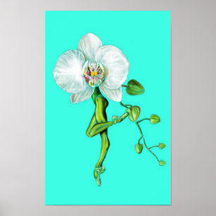 Affiche de danseuse de ballet d'orchidée - Peintur