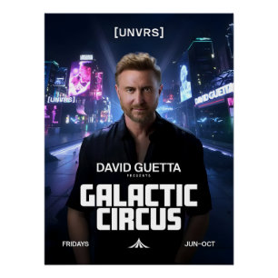 Affiche de David Guetta - Galactic Circus