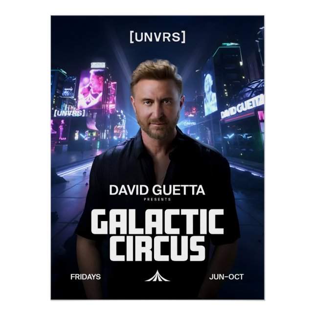 Affiche de David Guetta - Galactic Circus (Devant)