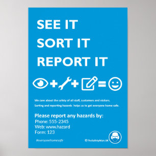 Affiche de déclaration des dangers pour la sécurit