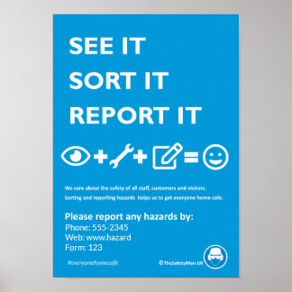 Affiche de déclaration des dangers pour la sécurit
