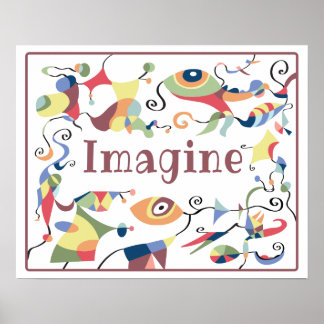 Affiche de décoration abstraite Imagine pour la ch
