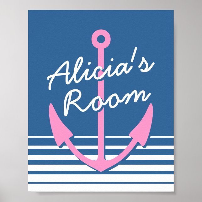 Affiche de décoration de chambre de nurserie nauti (Devant)