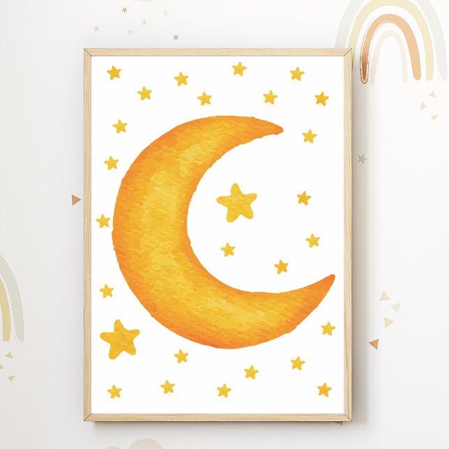 Affiche de décoration de chambre pour enfants Lune (Créateur téléchargé)