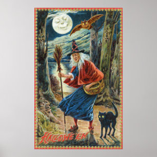 affiche de décoration de la soirée sorcière d'Hall