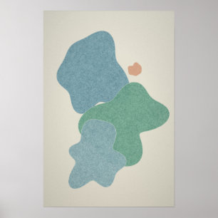 Affiche de décoration murale abstraite Cool Blue &