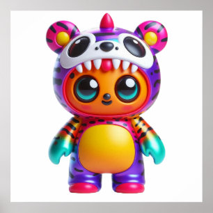 Affiche de décoration murale de poupée Kawaii mign