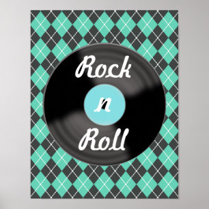 Affiche de décoration murale d'un disque vinyle vi