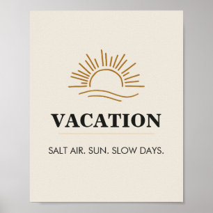 Affiche de décoration murale élégante vacances