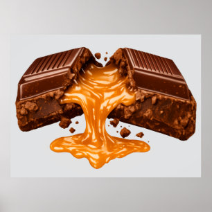 Affiche de décoration murale en chocolat caramel