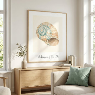 Affiche de décoration murale en coquille de cadran