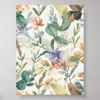 Affiche de décoration murale florale vintage
