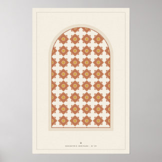 Affiche de décoration murale géométrique d'arc mar