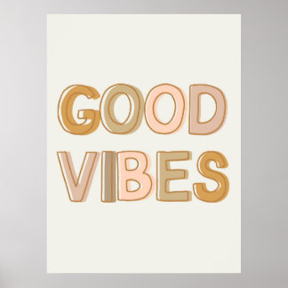 Affiche de décoration murale Good Vibes pour dorto