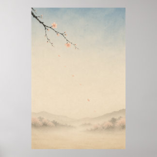 Affiche de décoration murale Japandi rivière Sakur