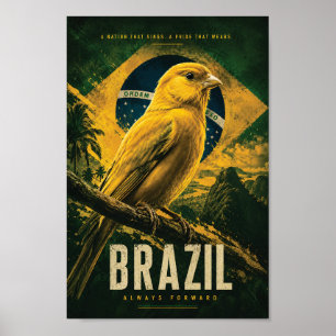 Affiche de décoration patriotique brésilienne Cana