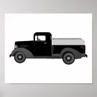 Affiche de décoration pour enfants avec camion vin