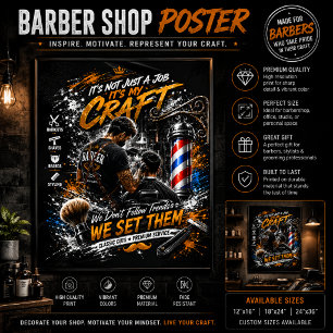 Affiche de décoration pour salon de coiffure