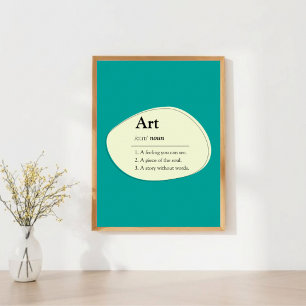 Affiche de définition de dictionnaire d'art person