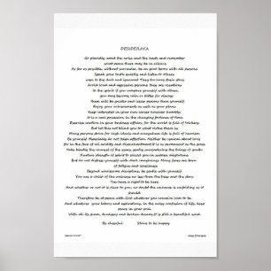 AFFICHE DE DESIDERATA
