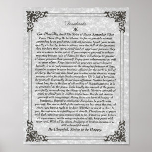 Affiche de DESIDERATA sur le parchemin