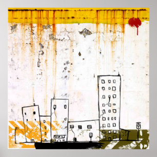 affiche de désintégration urbaine