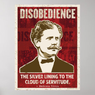 Affiche de désobéissance d'Ambrose Beirce