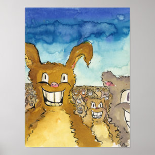 Affiche de dessin animé Les Critters arrivent
