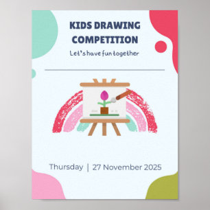 Affiche de dessin créatif pour enfants
