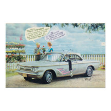 Affiche de dessin de Corvair par Bard Beach