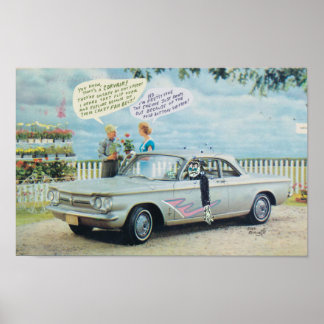 Affiche de dessin de Corvair par Bard Beach