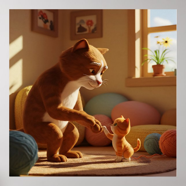 Affiche de deux chats (Devant)