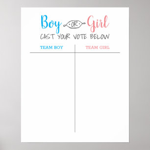 Affiche de devinette de sexe de bébé garçon ou fil