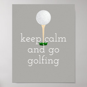 affiche de devis de golf pour golfeurs gris et bla