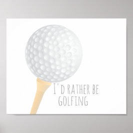 affiche de devis de golf pour golfeurs gris et bla