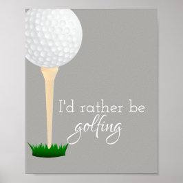 affiche de devis de golf pour golfeurs gris et bla