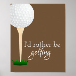 affiche de devis de golf pour les golfeurs tan et 
