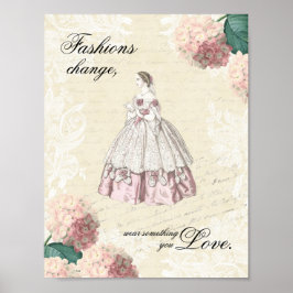 affiche de devis de mode vintage