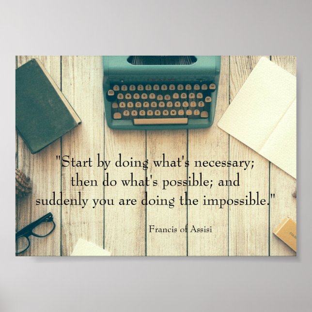 Affiche de devis inspirante Faire l'impossible (Devant)