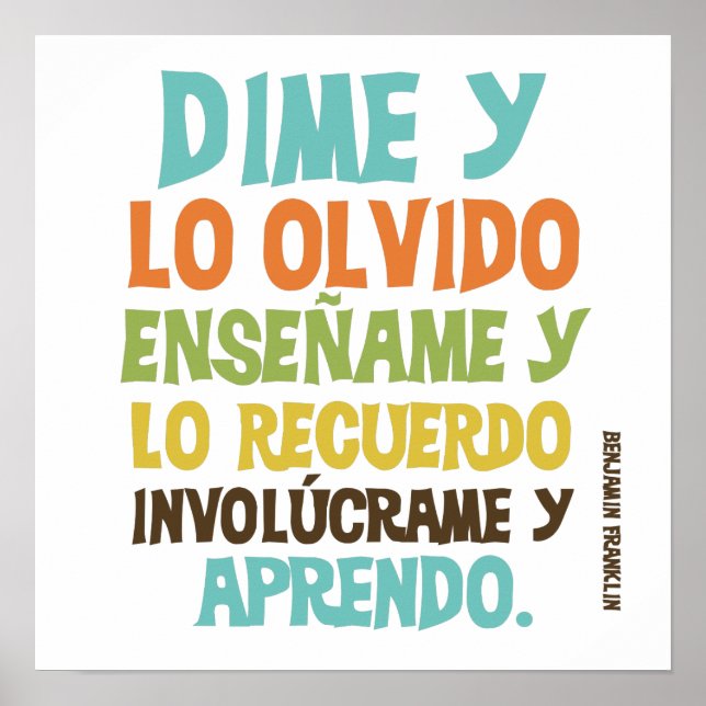 Affiche de devis inspirante Impliquez-moi (Devant)