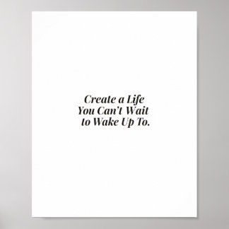 Affiche de devis Inspirational Sunrise - "Créer un
