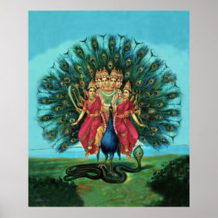 Affiche de Dieu indou de Murugan grande