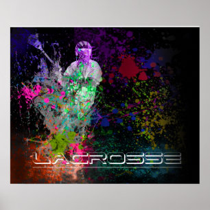 Affiche de diffusion d'éclaboussure de lacrosse