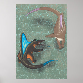 Affiche de dinosaure - Secodontosaurus