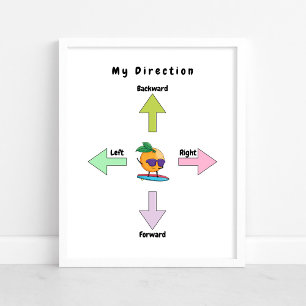 Affiche de direction mignonne pour la nurserie